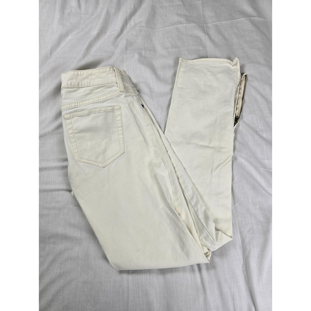 Denim & Supply Ralph Lauren Jeans Womens 27 White Skinny Ankle Zip Stretch Denim